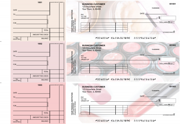 Makeup Standard Invoice Business Checks | BU3-CDS12-SNV