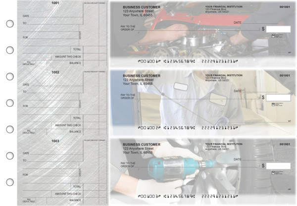 Mechanic Standard Mailer Business Checks | BU3-CDS13-SML