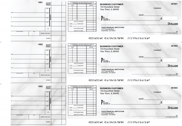Marble Itemized Invoice Business Checks