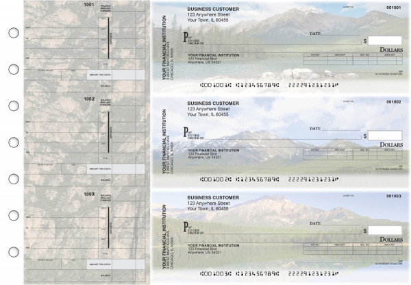 Scenic Mountains Invoice Business Checks