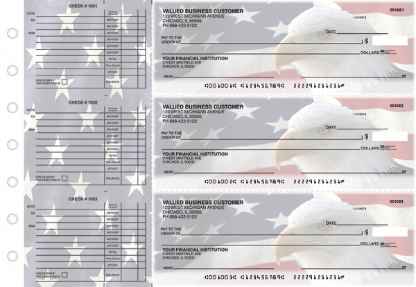 American Flag Accounts Payable Designer Business Checks | BU3-CDS32-DED