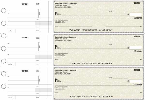 Tan Parchment Standard Disbursement Business Checks | BU3-TPM01-SDS