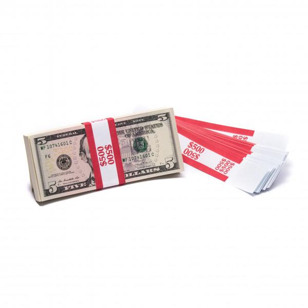 Red Barred $500 Currency Bands