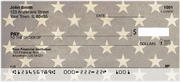 Antique US Flag Personal Checks