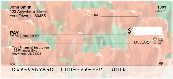 Lovely Tulips Personal Checks