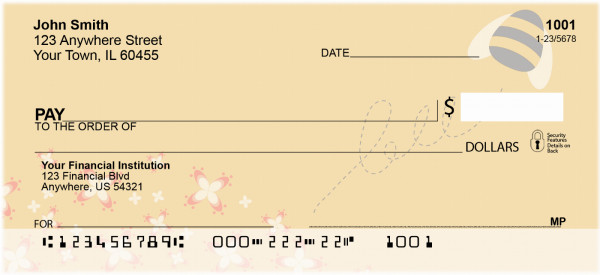 Bees And Flowers Personal Checks