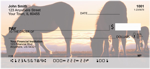 Horses At Dusk Personal Checks
