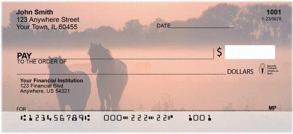 Horses In The Mist Personal Checks