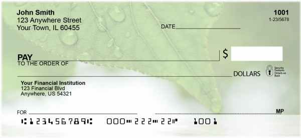 Leaves Over Water Personal Checks | CCS-62