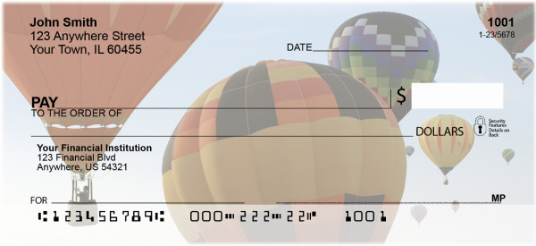 Hot Air Balloons in Flight Personal Checks