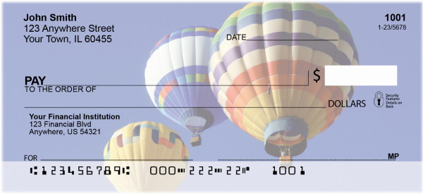 Hot Air Balloons In Flight Personal Checks