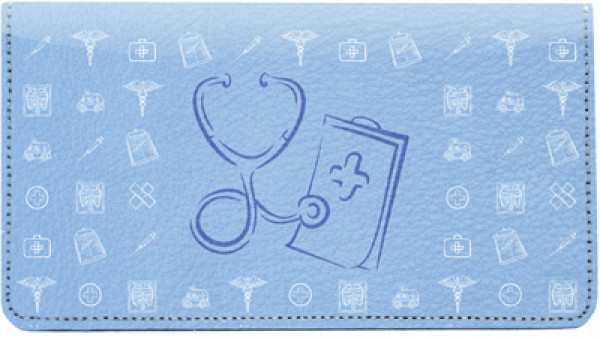 Stethoscope Nurse Pattern Leather Checkbook Cover | CDP-GEP76