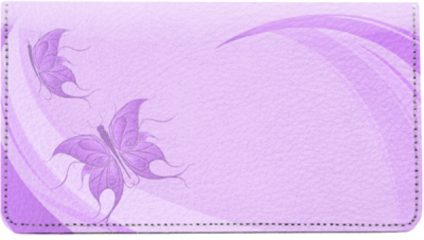 Butterflies Leather Checkbook Cover | CDP-GEP80