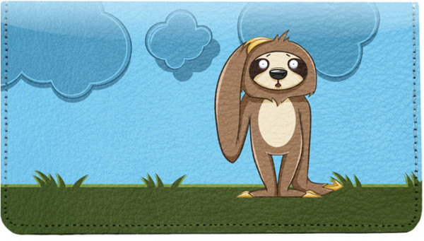 Stewie the Sloth Leather Checkbook Cover | CDP-GEP81