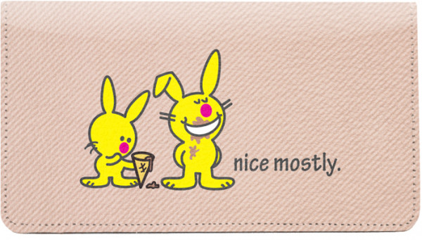 It's Happy Bunny Nice Mostly Leather Cover