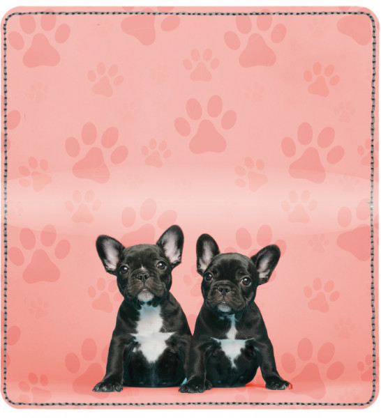 French Bulldog Pups Keith Kimberlin Leather Cover