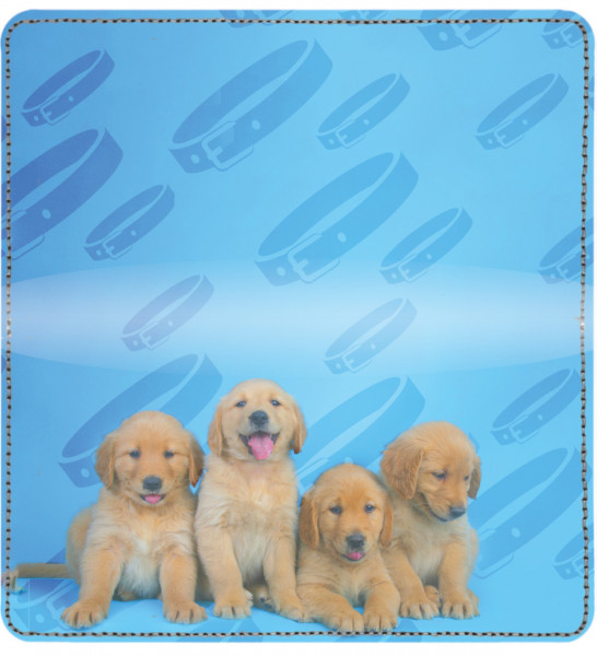Golden Retriever Pups Keith Kimberlin Leather Cover