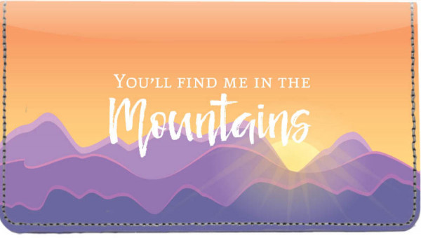 Motivational Mountains Leather Cover