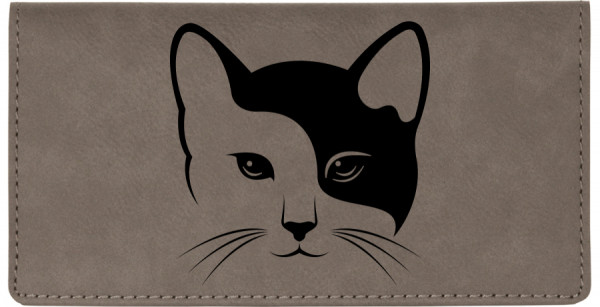 Yin Yang Kitty Engraved Leather Cover