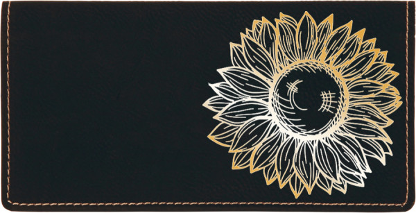 Sunflower Engraved Leather Cover