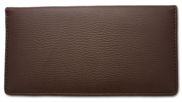 Brown Side Tear Leather Checkbook Cover | CLP-BST02