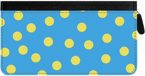 Dots Zippered Checkbook Cover