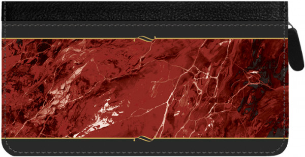Burgundy Marble Zippered Checkbook Cover | CLZ-VAL022