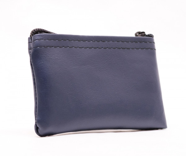 Navy Blue Zipper Wallet, 3" X 4.5"