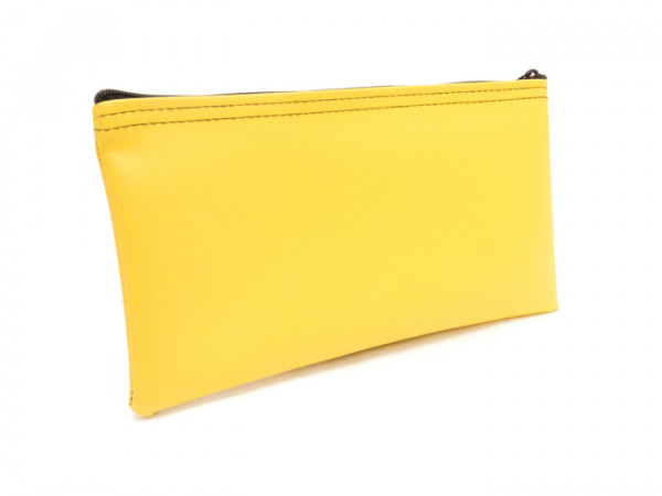 Yellow Zipper Bank Bag, 5.5" X 10.5"