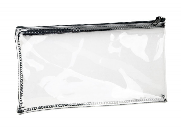 Clear Zipper Bank Bag, 5.5" X 10.5"