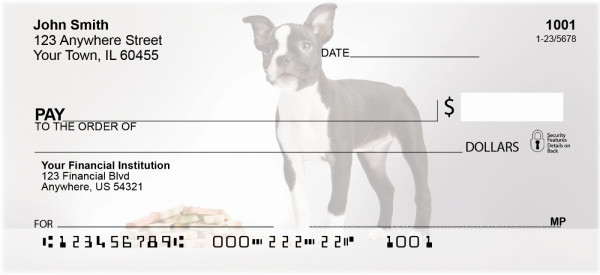 Boston Terrier Puppies Personal Checks