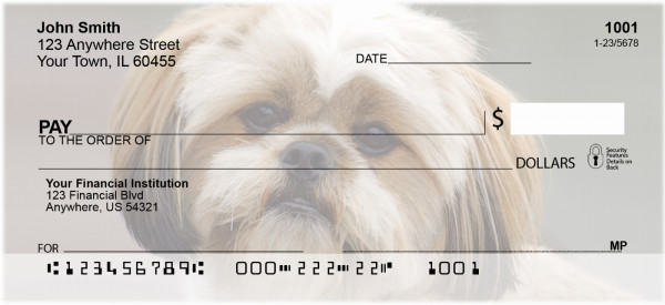 Lhasa Apso Puppy Personal Checks | DOG-35