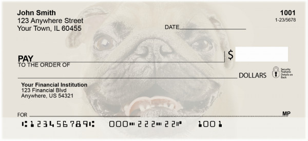 Pug Portraits Personal Checks