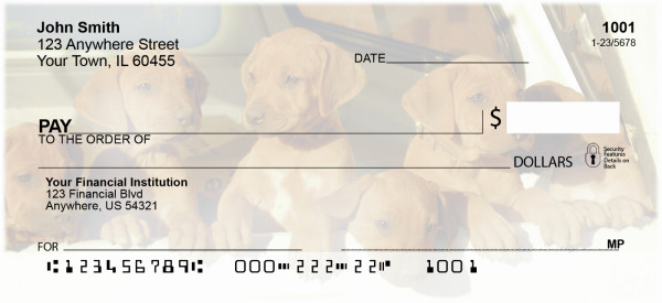 Cute Puppies Personal Checks