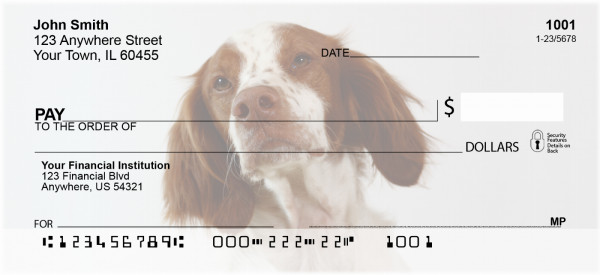 Brittany Spaniels Personal Checks | DOG-96