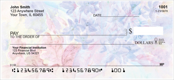 Painted Flowers Personal Checks