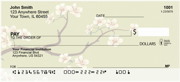 Oriental Blossoms In Spring Personal Checks