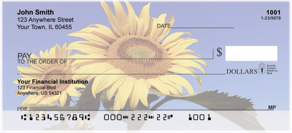 Joyous Sunflowers Personal Checks | FLO-77