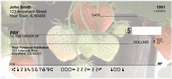 Bloomin' Strawberries Personal Checks