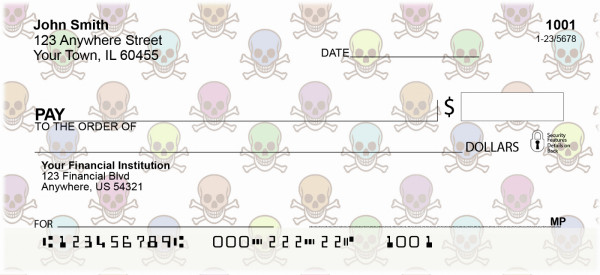 pastel skull checks