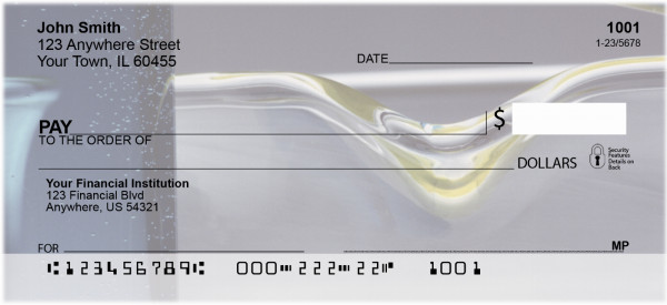 Melted Glass Personal Checks | GEO-78