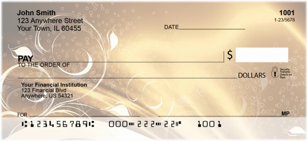 Abstract Black Gold Personal Checks | GEO-79