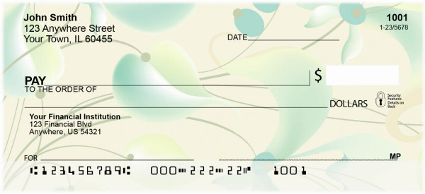 Spaced Flowers Personal Checks