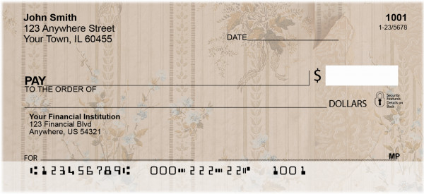 Victorian Vintage Paper Personal Checks