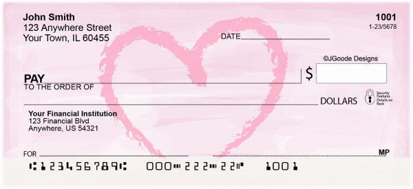 Jen Goode's Pink Ribbons Personal Checks