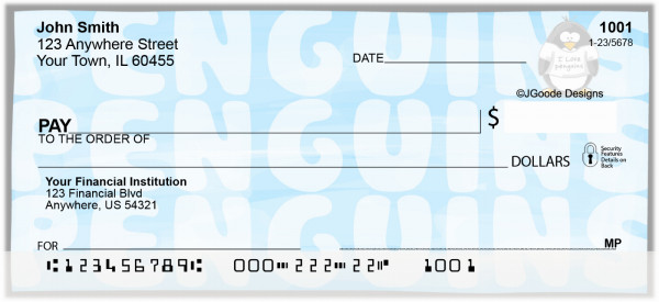 Jen Goode's Chilly Penguins Personal Checks