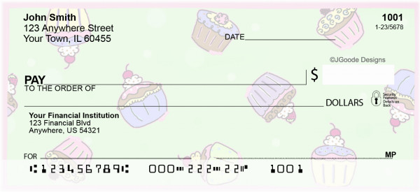Jen Goode's Cupcake Party Personal Checks