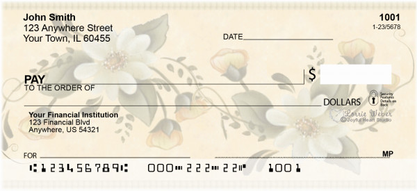 Flowers Personal Checks By Lorrie Weber
