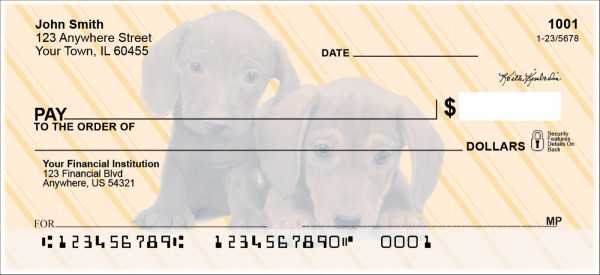 Dachshunds Pups Keith Kimberlin Personal Checks | KKM-22