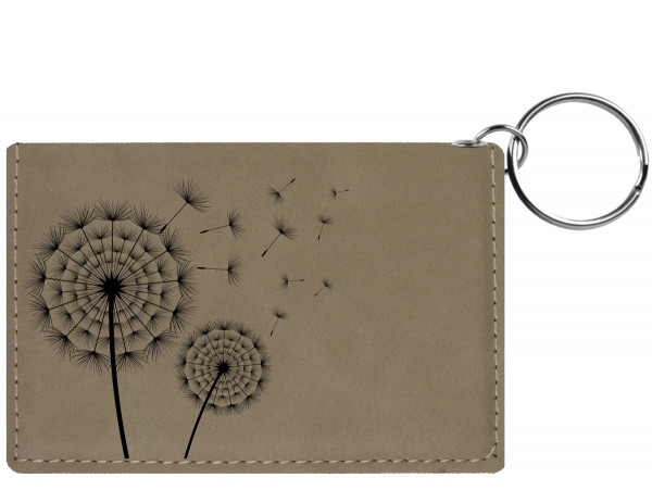 Make A Wish Engraved Leather Keychain Wallet